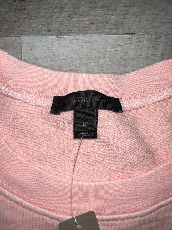NEW J. Crew “Bonjour Sailor” Light Pink Sweatshirt with Slight Paint Splatter - Picture 5 of 8